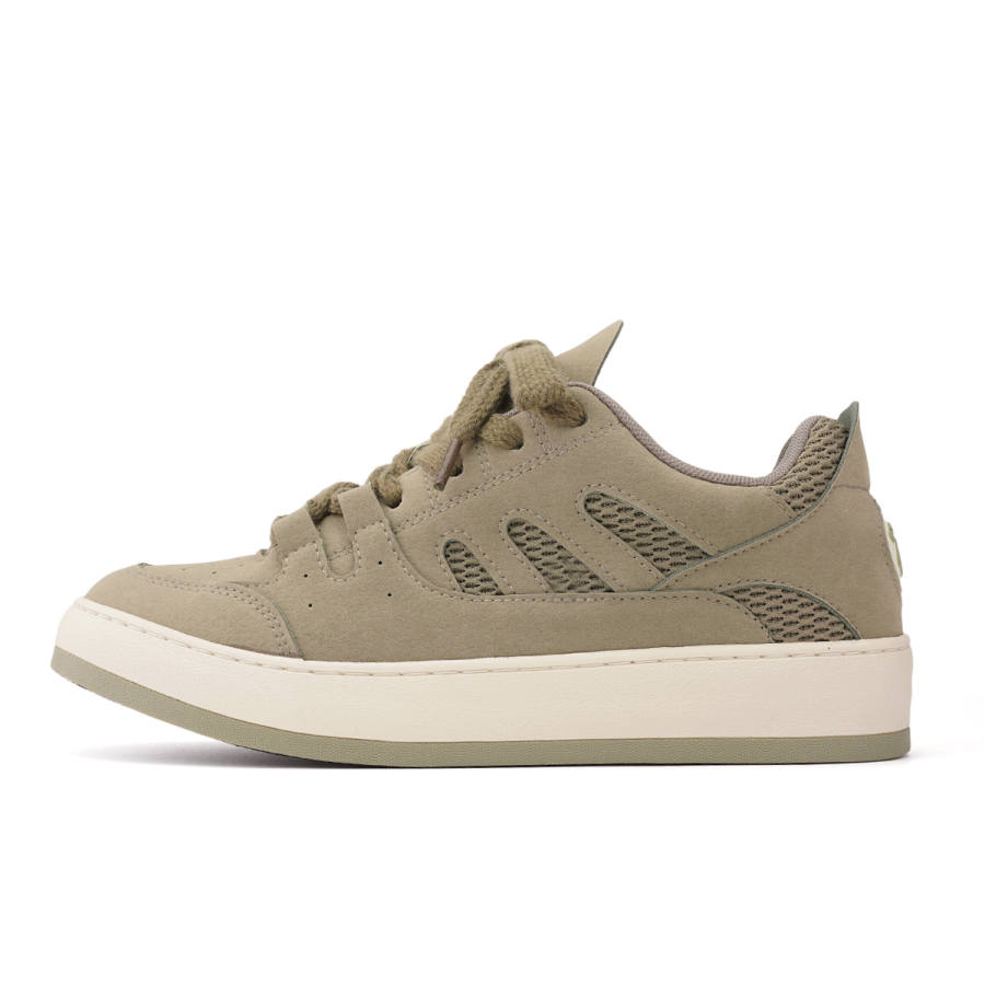HUANQIU Slip Resistant Abrasion Resistant Slip Resistant Abrasion Resistant Low top Skateboard Shoes Men's Army Green