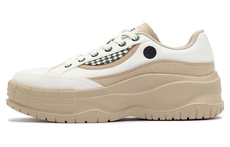 361° Canvas Slip Resistant Abrasion Resistant Low top Skateboard Shoes Women's White Umber