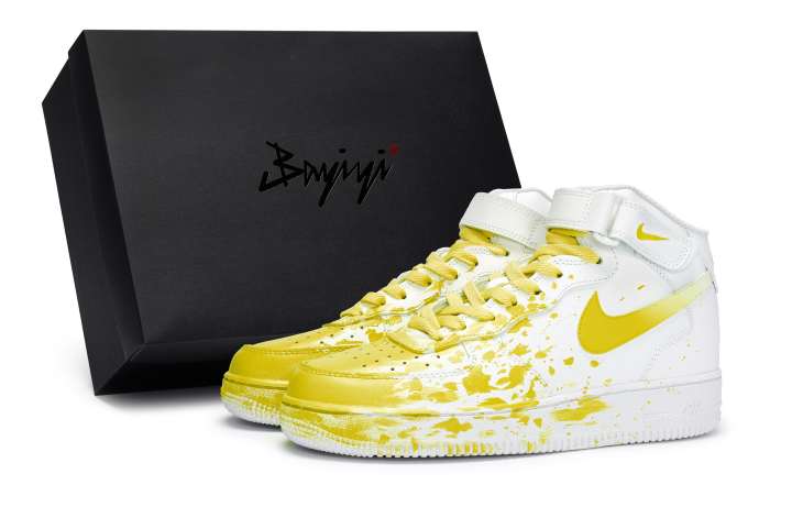 Nike Nike Air Force 1 Skateboard Shoes Women's Mid Top Yellow