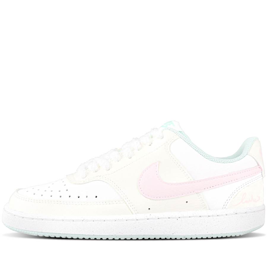 Nike Nike Court Vision Leather Wear resistant And Lightweight Low top Skateboard Shoes Women's Ivory