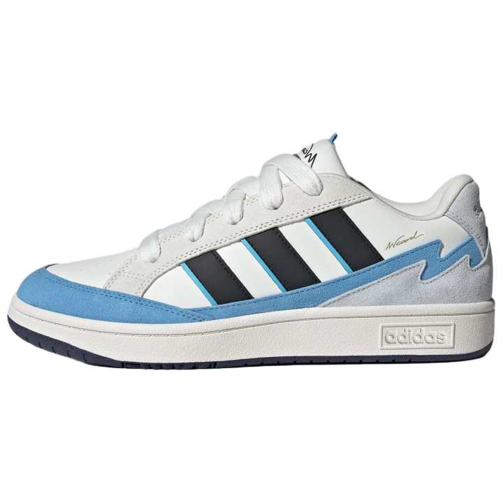 Adidas Adidas WCARD ADV Synthetic Leather, Split Cow Leather Soft And Comfortable Low top Skateboard Shoes Unisex White Blue