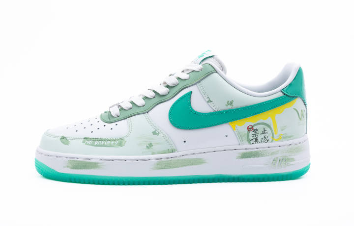 Nike Nike Air Force 1 Slip Resistant Abrasion Resistant Low top Skateboard Shoes Men's White