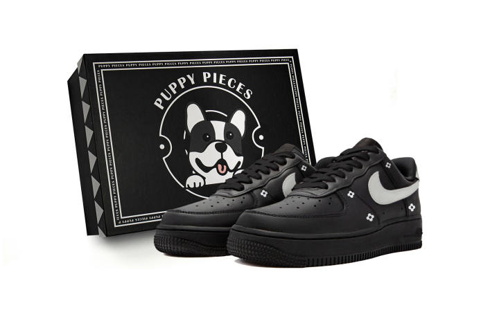 Nike Nike Air Force 1 Low top Skateboard Shoes Unisex Black Gray