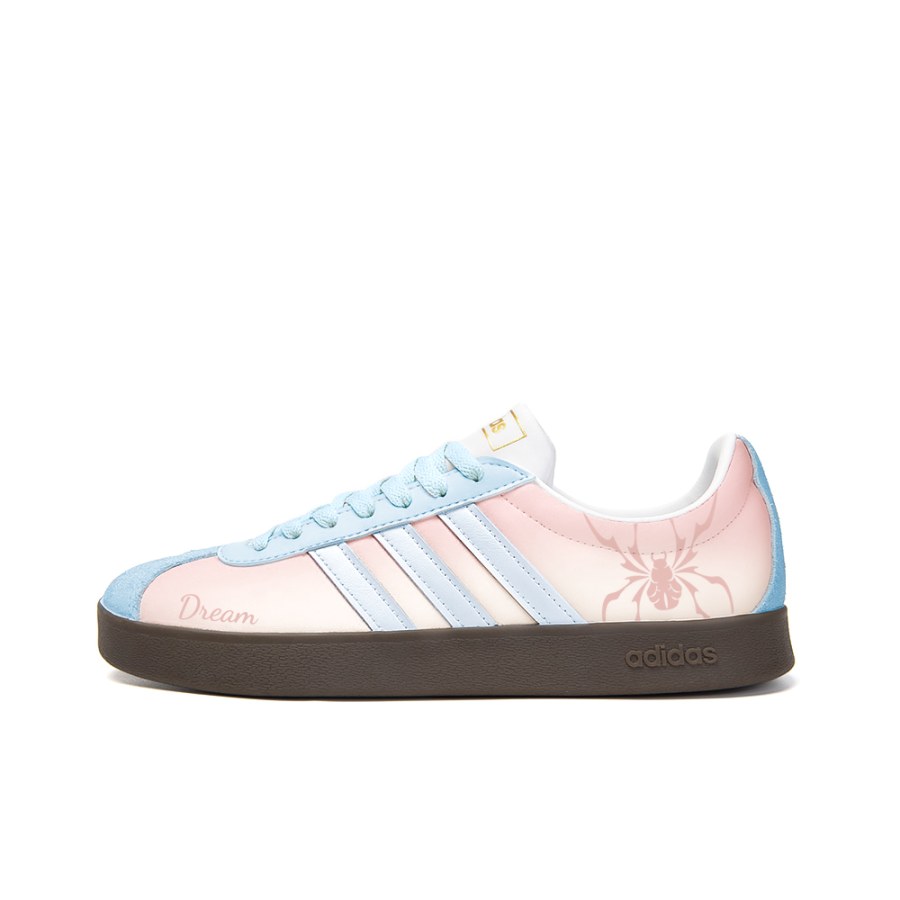Adidas Neo VL Court 2.0 Slip Resistant Abrasion Resistant Low top Skateboard Shoes Unisex Pink Blue