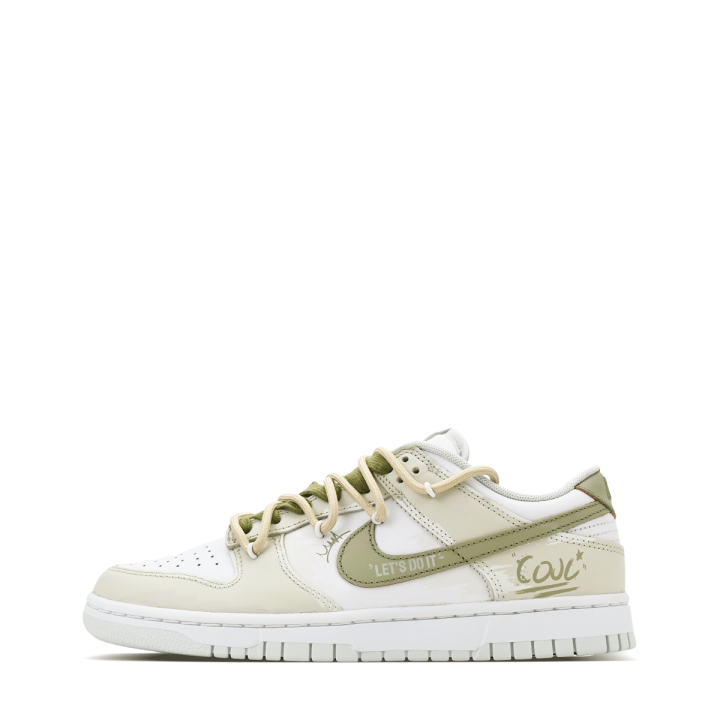 Nike Nike Dunk LOW RETRO Leather Cushioning Abrasion Resistant Low top Skateboard Shoes Unisex Brown Green
