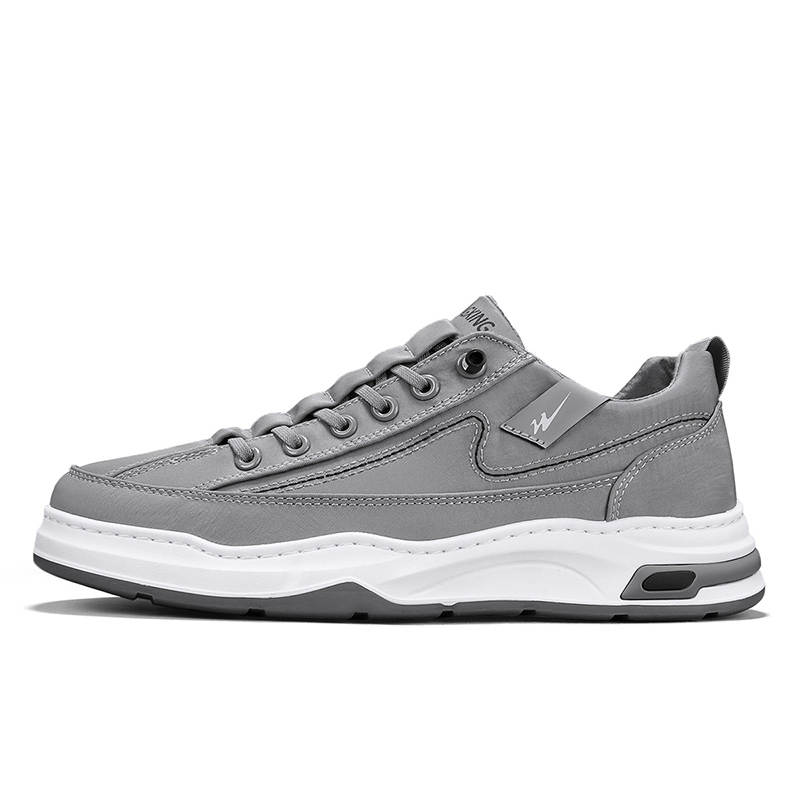 Binary Binary Fashion Trend Lightweight Slip Resistant Lightweight Anti Slip Low top Skateboard Shoes Men's Gray