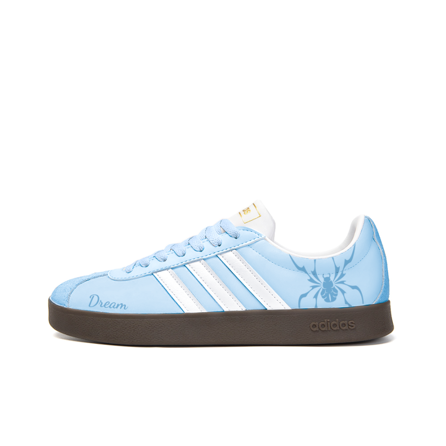 Adidas Adidas VL COURT 2.0 Slip Resistant Abrasion Resistant Low top Skateboard Shoes Unisex Sky Blue