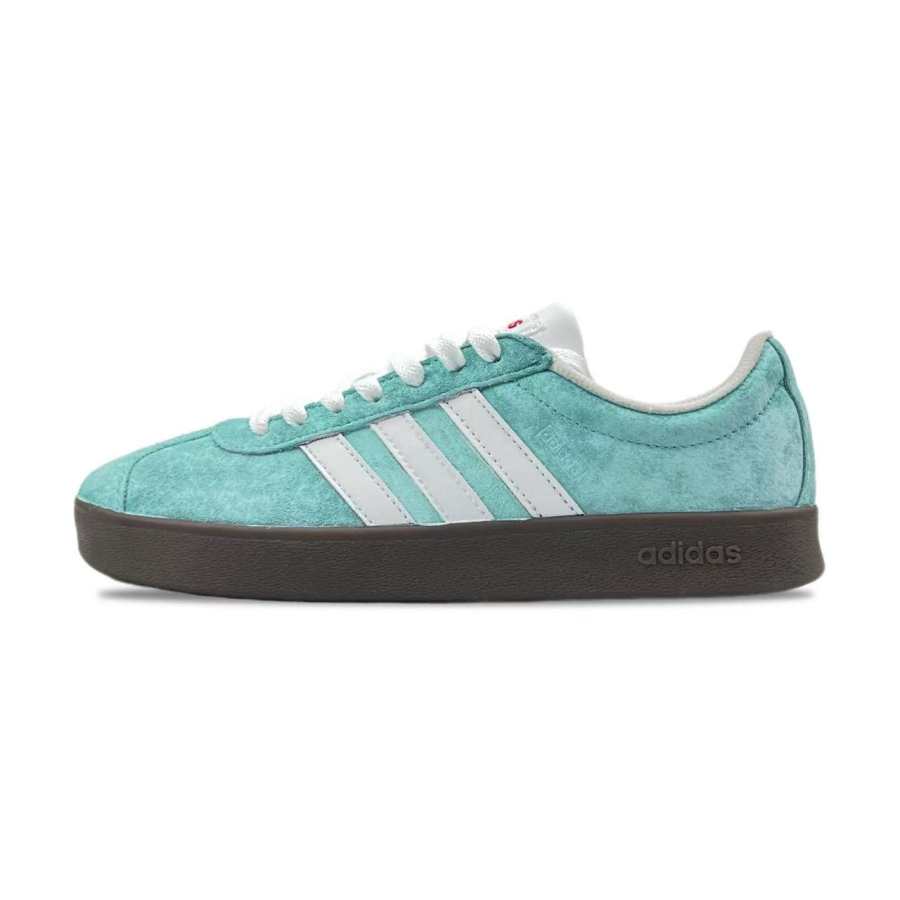 Adidas Adidas Vl Court Slip Resistant Abrasion Resistant Low top Skateboard Shoes Unisex Green White