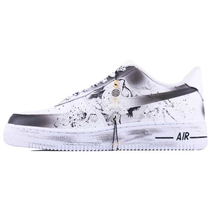 Nike Nike Air Force 1 07 Crane Song SDS Leather Abrasion Resistant Low top Skateboard Shoes Men's White Brown Black