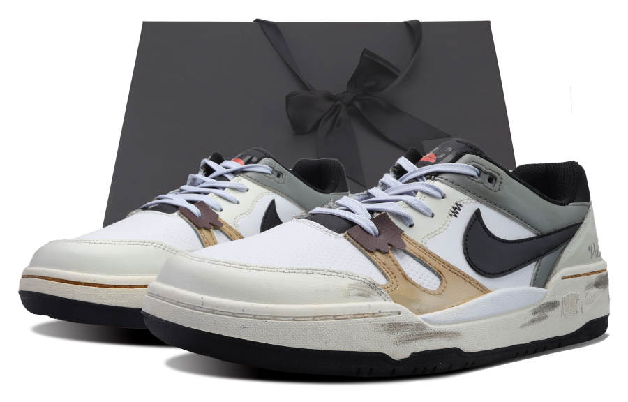 Nike Nike Full Force Year Of The Dragon VALE Leather Coverage Low top Skateboard Shoes Men's Brown White
