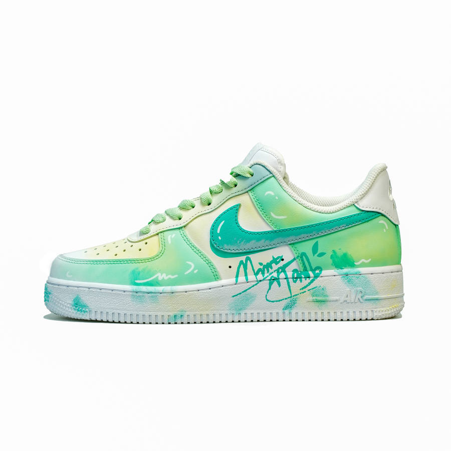 Nike Nike Air Force 1 Slip Resistant Low top Skateboard Shoes Unisex Light Green