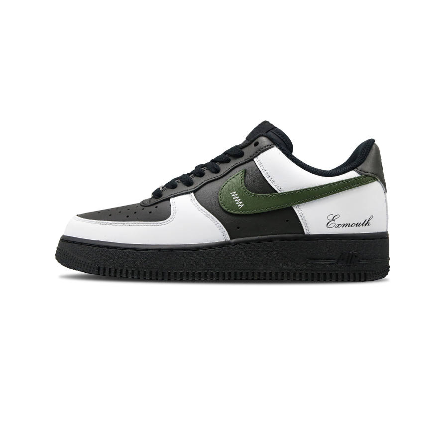 Nike Nike Air Force 1 Black White Green Glasses Abrasion Resistant Abrasion Resistant Low top Skateboard Shoes Unisex