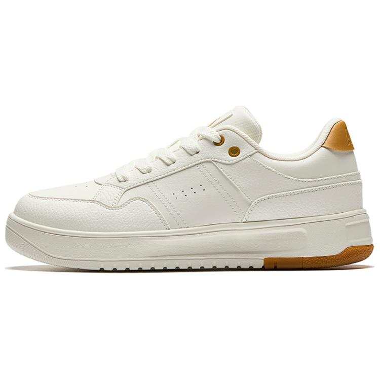 Anta Breaking Bamboo Slip Resistant Height Increasing Lightweight Low top Skateboard Shoes Men's White Yellow
