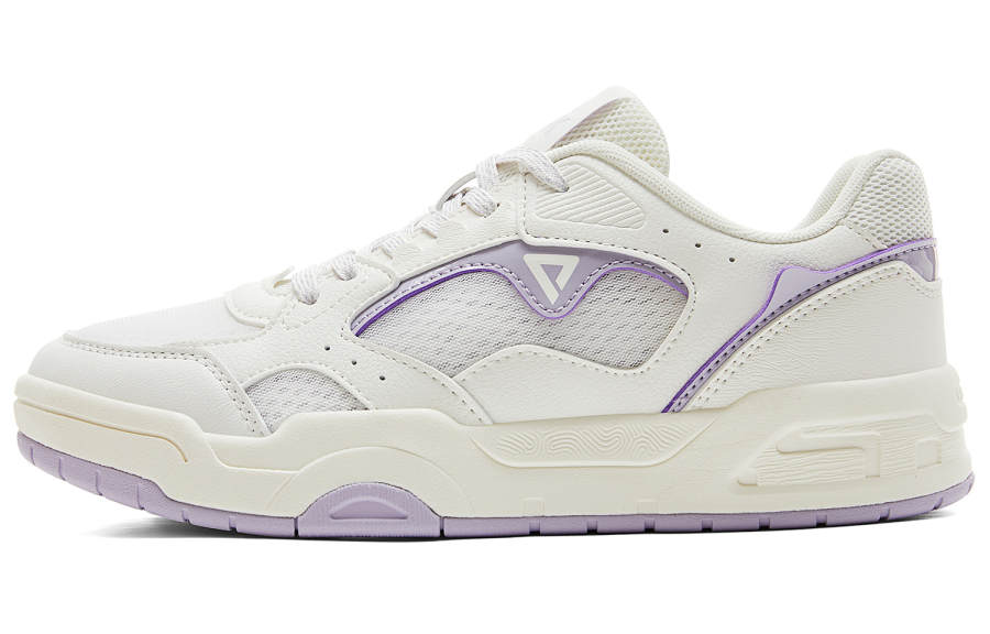 PEAK Abrasion Resistant Slip Resistant Low top Skateboard Shoes Women's Super Light White Purple
