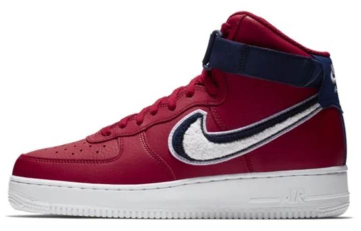 Nike Nike Air Force 1 High 3D Chenille Swoosh Red White Blue