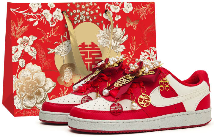 Nike Nike Court Vision Skateboard Shoes Women's Low Top Red