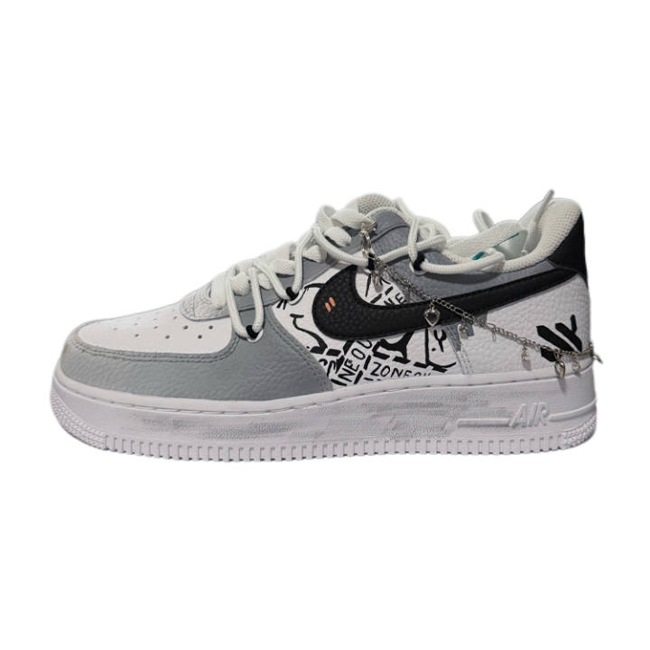 Nike Nike Air Force 1 Iron Box Low top Skateboard Shoes Unisex Gray White