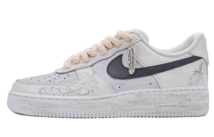 Nike Nike Air Force 1 07 Coverage Thermal Coverage Low top Skateboard Shoes Unisex Gray White