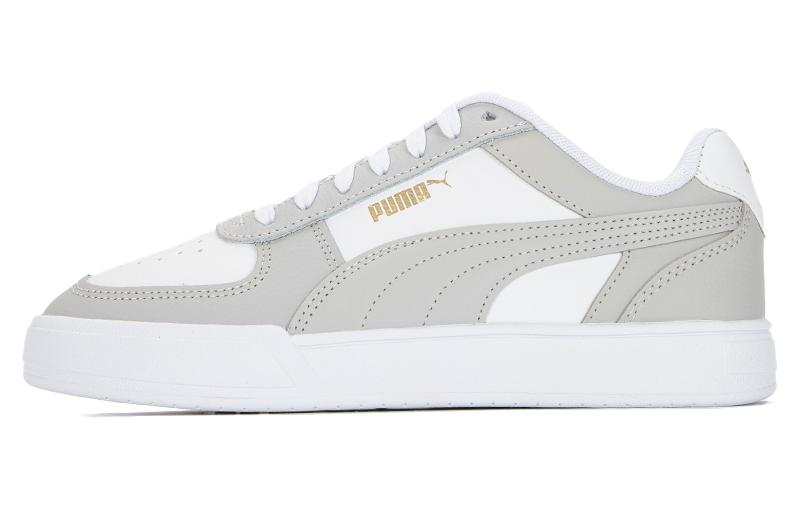 PUMA Caven Comfortable Abrasion Resistant Low top Skateboard Shoes Unisex White Gray
