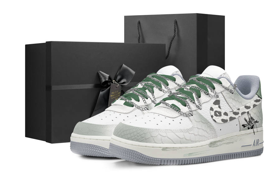 Nike Nike Air Force 1 Skateboard Shoes Women's Low Top Green/White