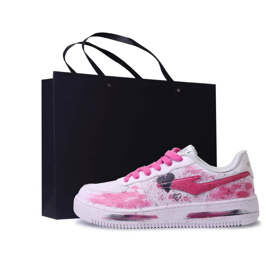 Erke Abrasion Resistant Breathable Low top Skateboard Shoes Unisex Pink