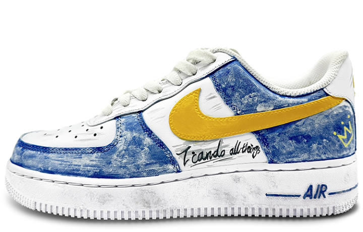 Nike Nike Air Force 1 Skateboard Shoes Men's Low Top Yellow/White