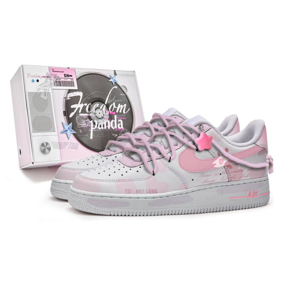 Nike Nike Air Force 1 Freedom Panda, Box, Love Season Slip Resistant Abrasion Resistant Slip Resistant Abrasion Resistant
