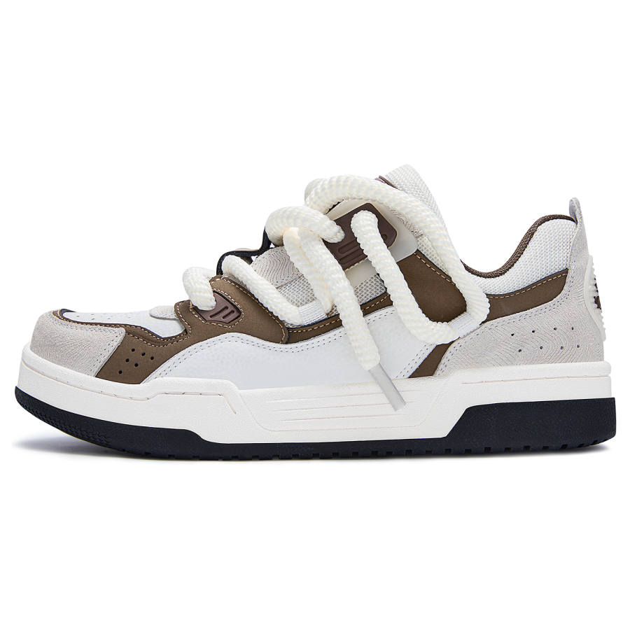 SENGUOGUO Cushioning Abrasion Resistant Cushioning, Wear Resistant Low top Skateboard Shoes Unisex Brown
