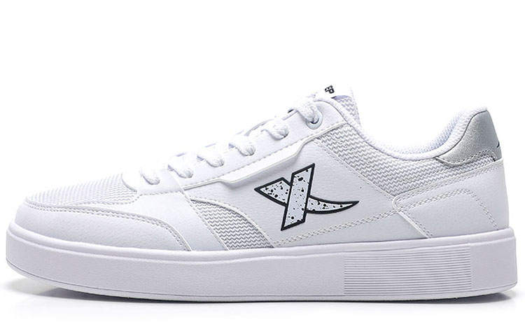 XTEP XTEP Skateboard Shoes Men's Low Top New White/New Metallic Silver