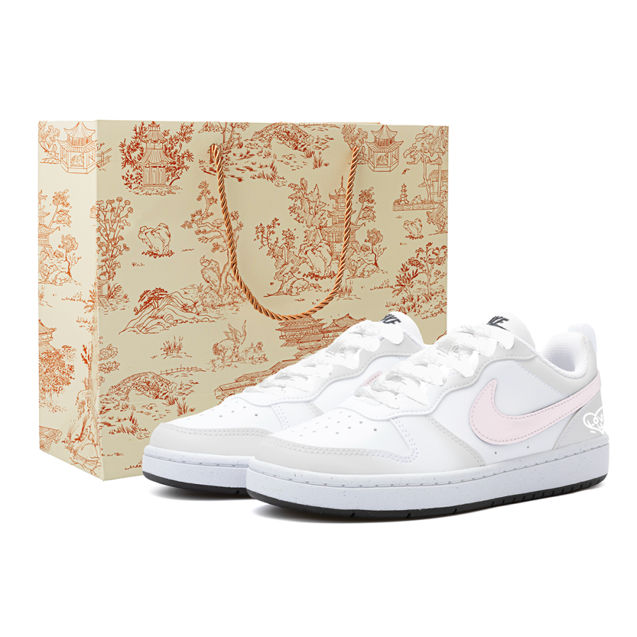 Nike Nike Court Borough Abrasion Resistant Abrasion Resistant Low top Skateboard Shoes Unisex Gray Pink