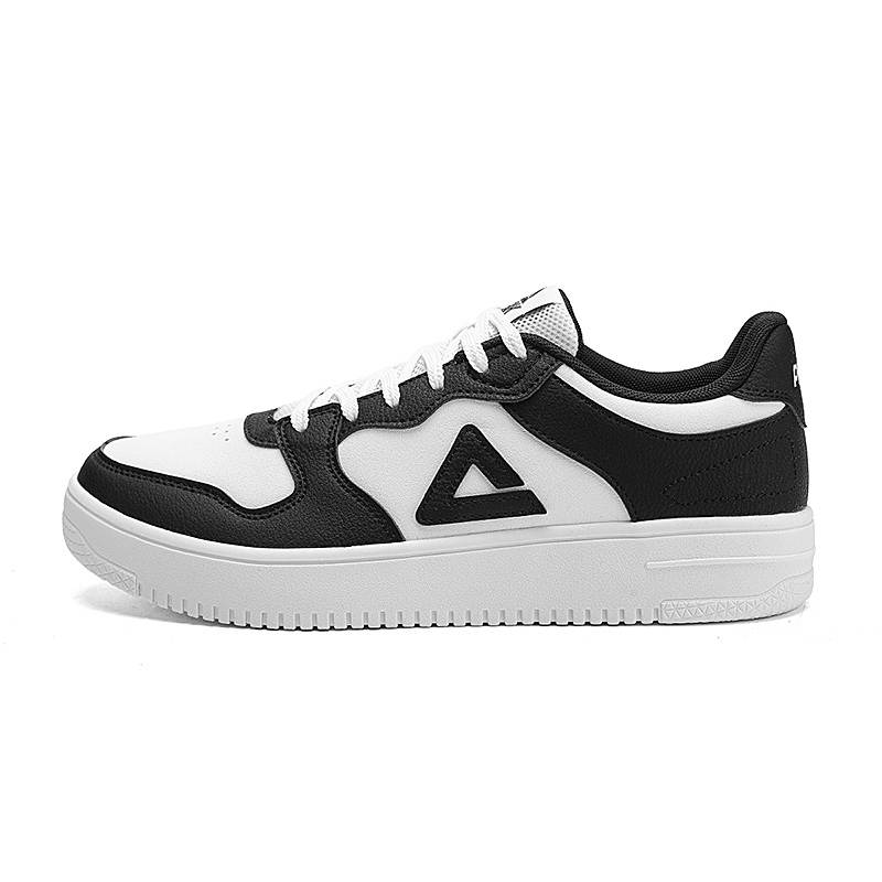 PEAK Taichi Air Force 1 Slip Resistant Cushioning Abrasion Resistant Low top Skateboard Shoes Men's Black White