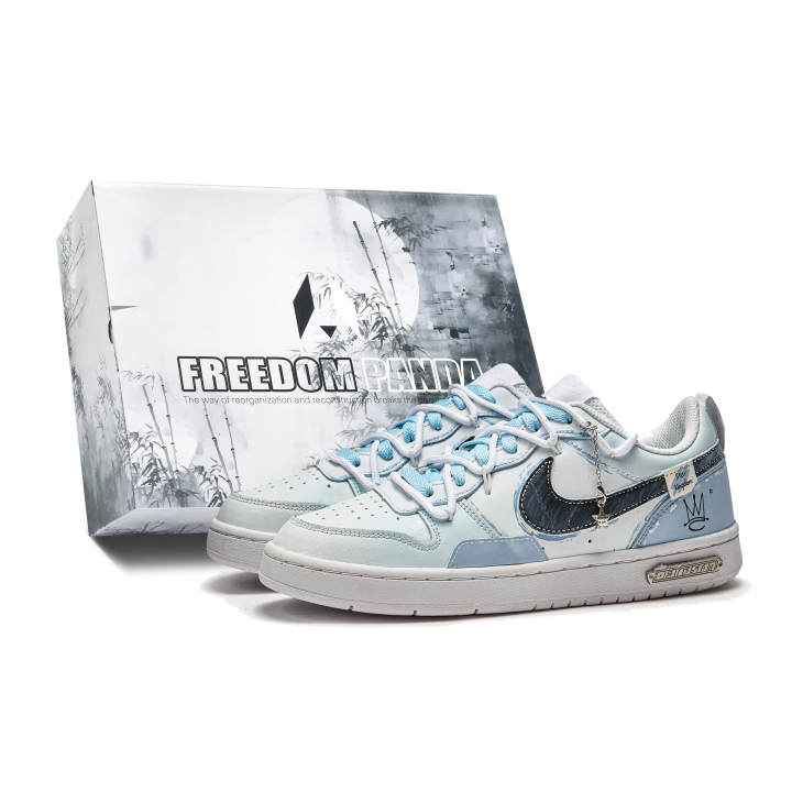 Nike Nike Court Borough Impact Resistance Quick Dry Abrasion Resistant Low top Skateboard Shoes GS Blue White
