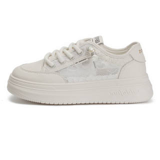 ZUNER Quick Dry Lightweight Breathable Low top Skateboard Shoes Unisex White