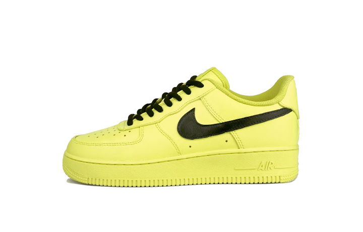 Nike Nike Air Force 1 Fluorescent Grass Gold Leather Impact Resistance Abrasion Resistant