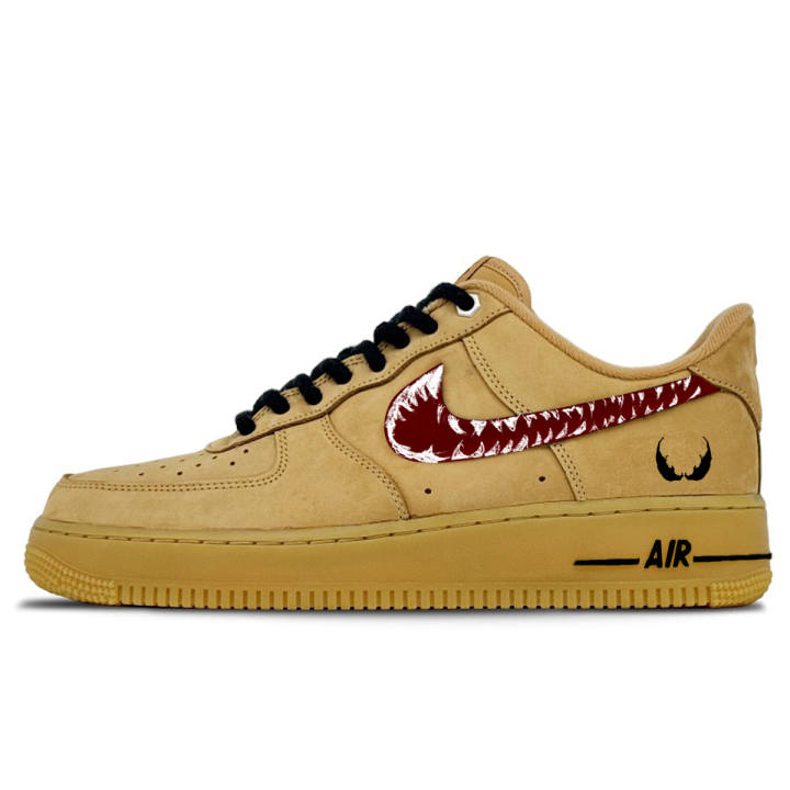 Nike Nike Air Force 1 Lv8 Slip Resistant Lightweight Non slip Lightweight Low top Skateboard Shoes Unisex Light Brown