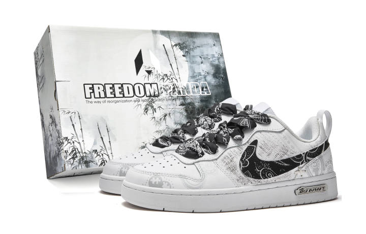 Nike Nike Court Borough Low 2 Freedom Panda, Box, Black Knight Slip Resistant Abrasion Resistant