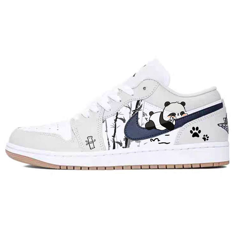 Jordan Jordan Air Jordan 1 Cute Bear Tarepanda, Rolling Bamboo Fun Slip Resistant Abrasion Resistant