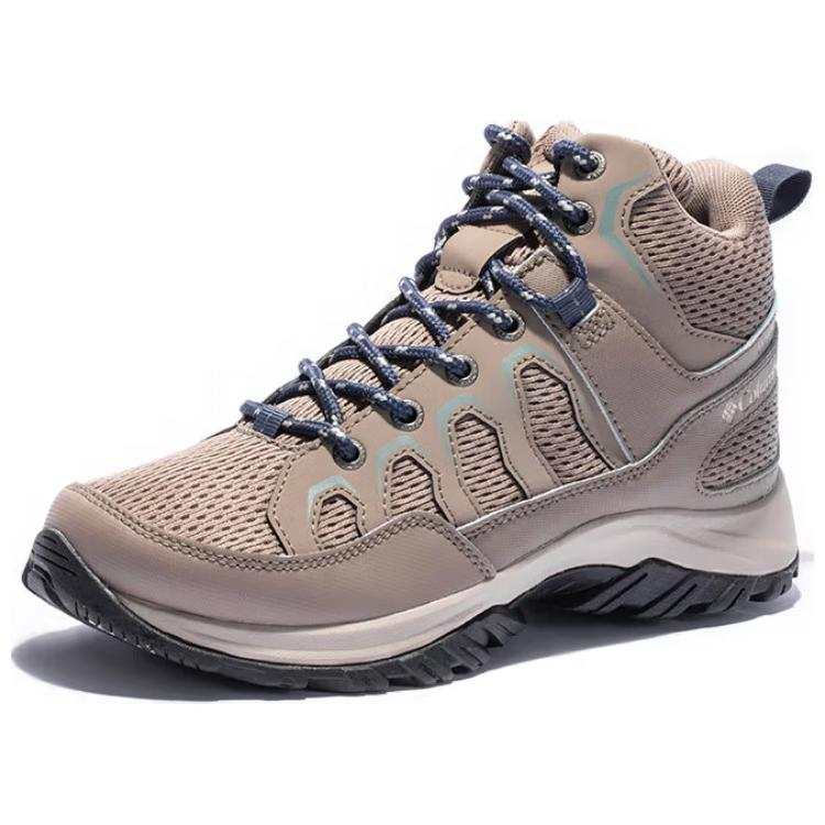 Columbia Slip Resistant Abrasion Resistant Mid top Hiking Shoes Women's Light Brown