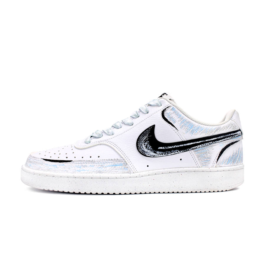 Nike Nike Court Vision 1 Slip Resistant Abrasion Resistant Low top Skateboard Shoes Unisex Blue White