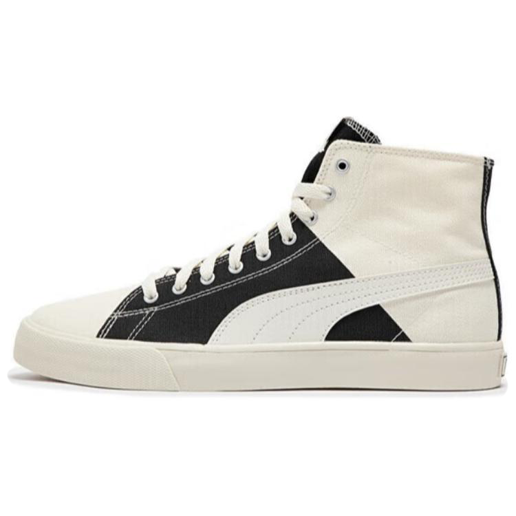 PUMA Bari Abrasion Resistant Breathable Mid top Canvas Shoes Unisex White Black