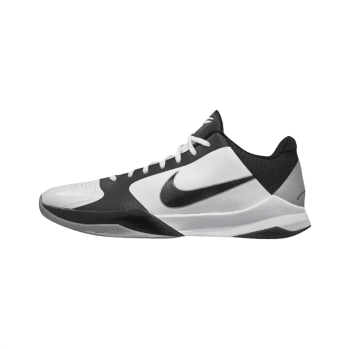 Nike Nike Zoom Kobe 5 Slip Resistant Abrasion Resistant Low top Basketball Shoes Unisex Black White