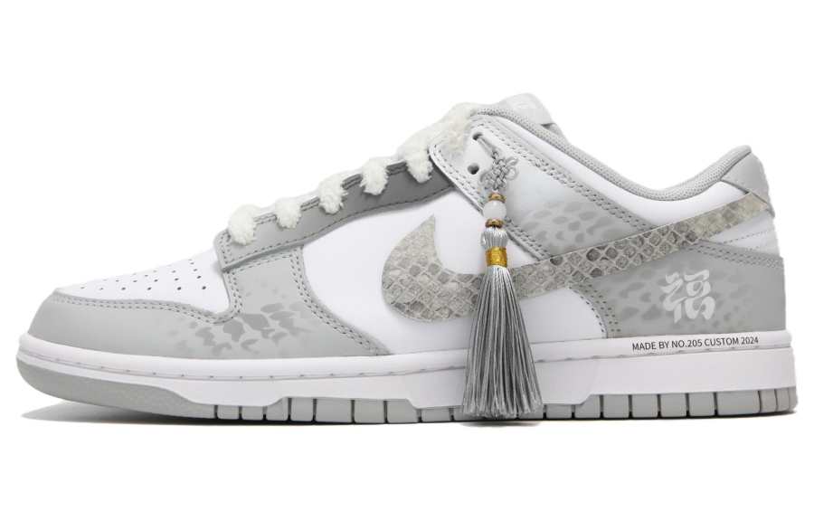Nike Nike Dunk Slip Resistant Abrasion Resistant Low top Skateboard Shoes Unisex Light Gray