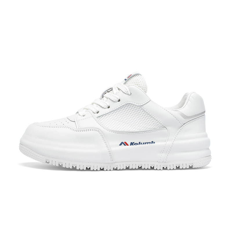 Kolumb Abrasion Resistant, Lightweight, Breathable, Waterproof Low Top Skateboard Shoes Women's White
