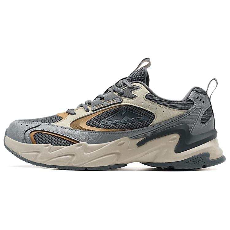 XTEP Lightweight Abrasion Resistant Low top Hiking Shoes Men's Gray