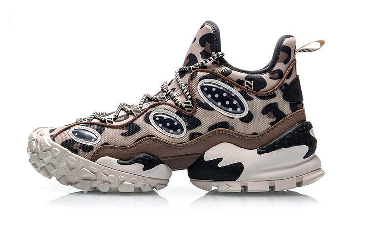 Li-Ning Li Ning COUNTERFLOW Source MONSTER EYE Lense Mid top Basketball Shoes Men's Leopard Print