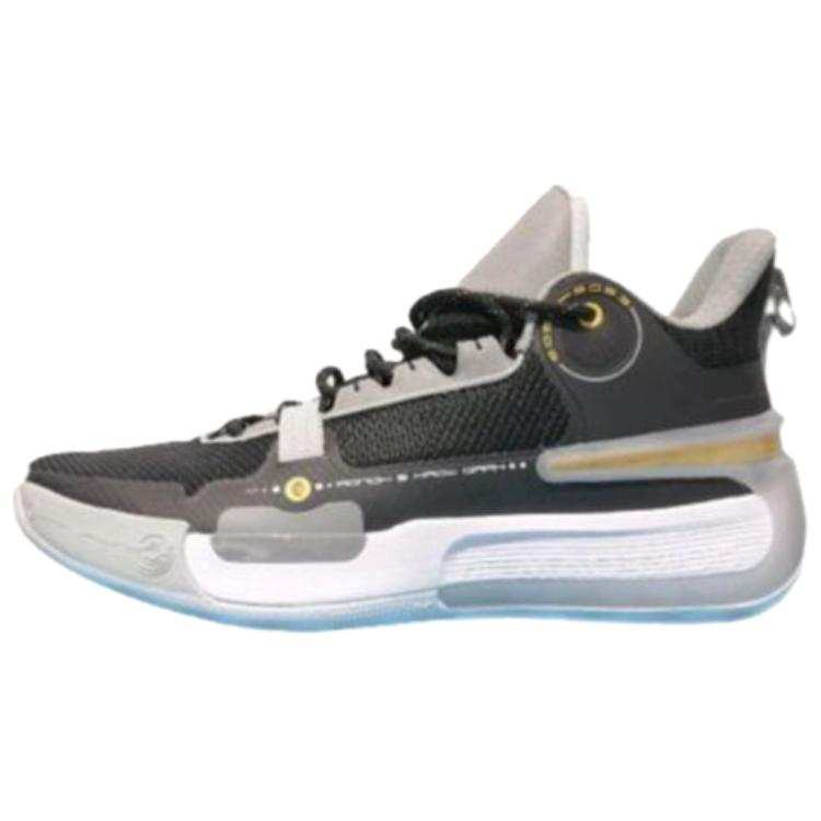 361° Cushioning Abrasion Resistant Cushioning, Wear Resistant Low top Basketball Shoes Men's Black Gray