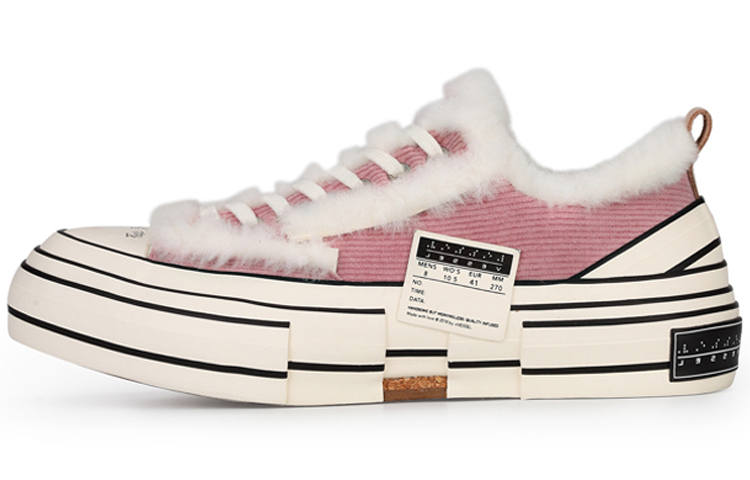 XVESSEL VESSEL Lows Winter Warmers Low top Canvas Shoes Unisex Light Pink