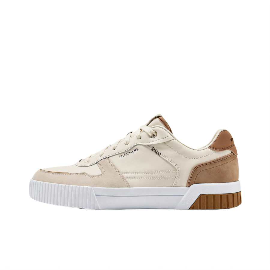 Skechers Court Classics Low top Skateboard Shoes Men's White Brown
