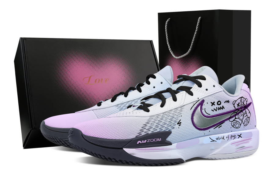 Nike Nike Air Zoom G.T. Cut Academy Toy World, Heart Box Abrasion Resistant Low top Basketball Shoes Men's Purple Blue