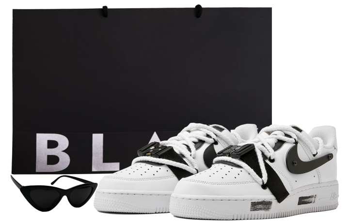 Nike Nike Air Force 1 Low top Skateboard Shoes Unisex Black White